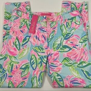 NWT Lilly Pulitzer Kelly High Rise Skinny Ankle Pants Totally Blossom
